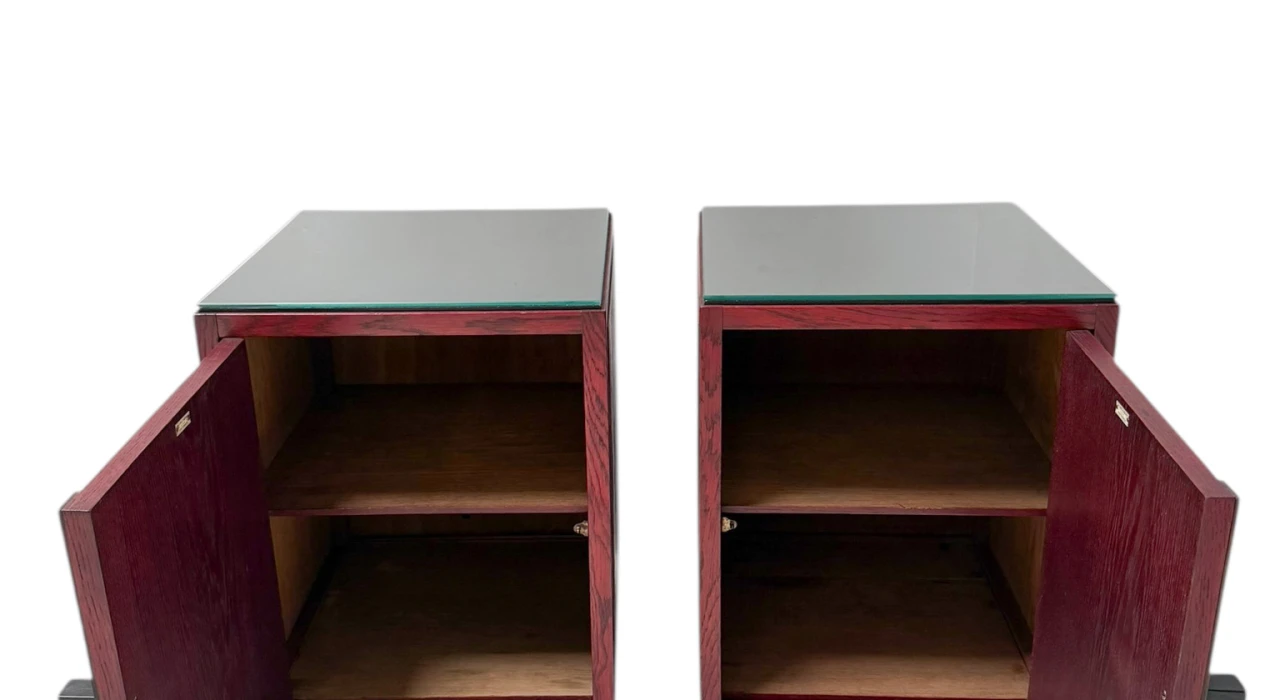 Two Art Deco Modernist Nightstands by A.H. Jansen for L.O.V. Oosterbeek, 1920s